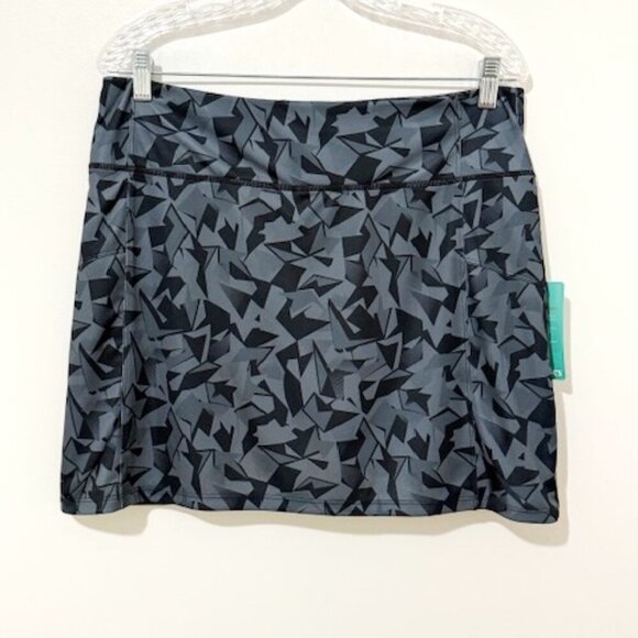 18 Birdies Theresa Skort Black & Gray Geometrical Golf Tennis Size L - Picture 7 of 7